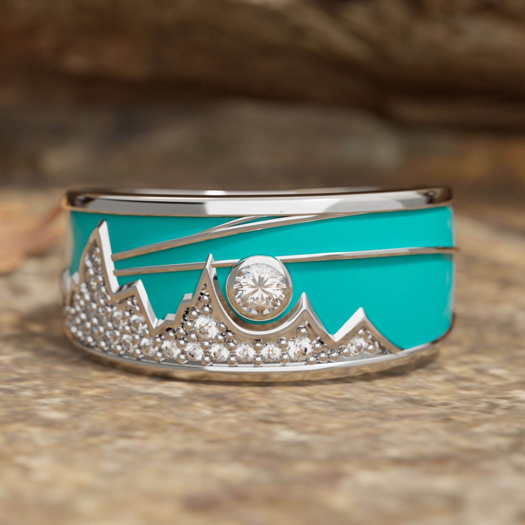 Cerulean Summit Ring - Serene Western