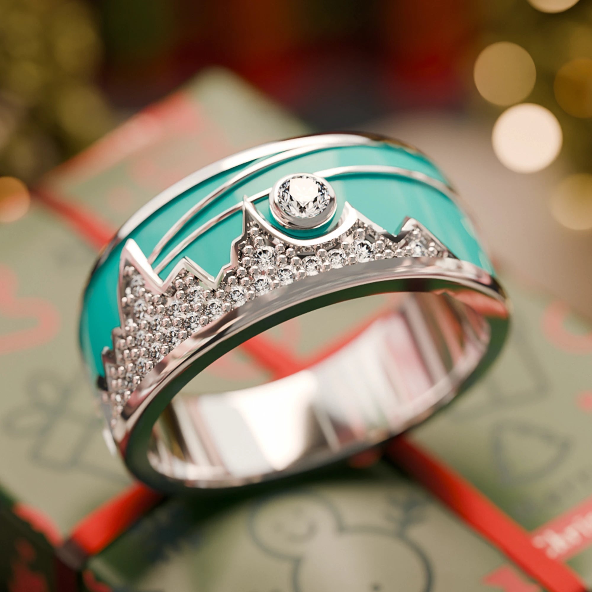 Cerulean Summit Ring - Serene Western