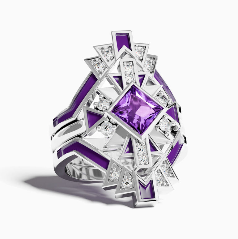 Chief's Crown Ring - Amethyst - Serene Western