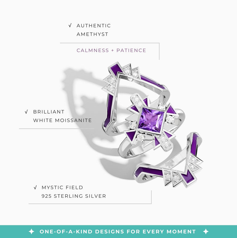 Chief's Crown Ring - Amethyst - Serene Western
