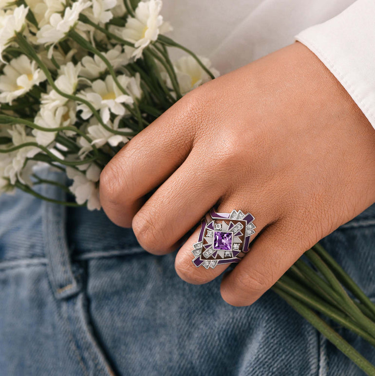 Chief's Crown Ring - Amethyst - Serene Western