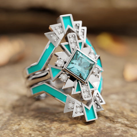 Chief's Crown Ring - Aquamarine