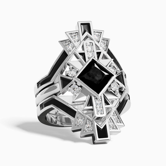 Chief's Crown Ring - Black Onyx - Serene Western