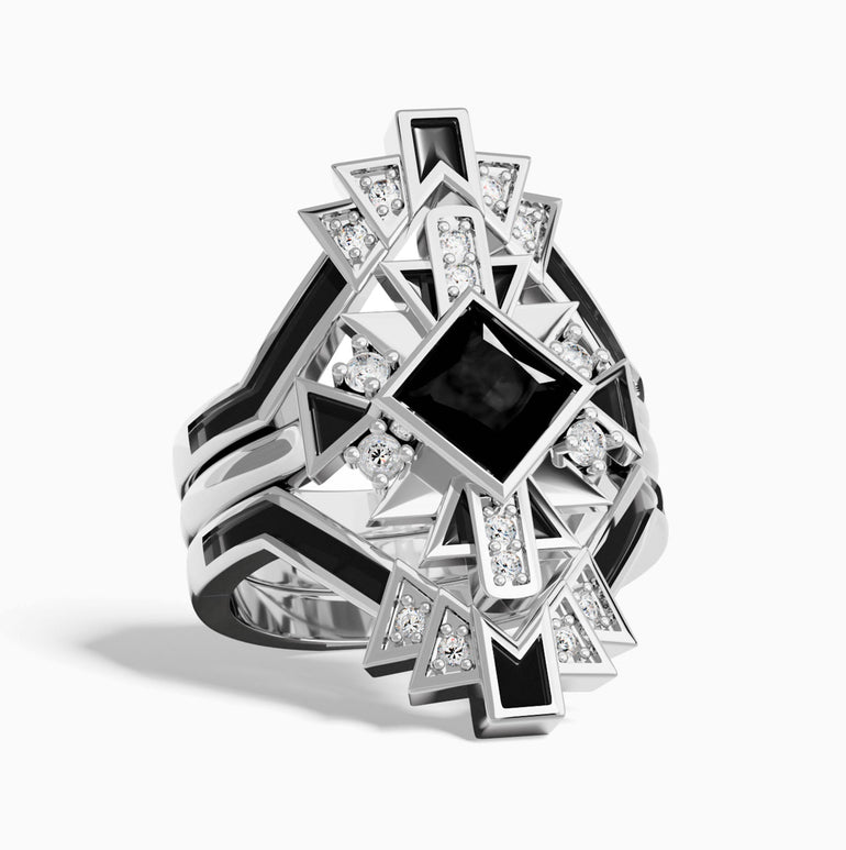 Chief's Crown Ring - Black Onyx - Serene Western