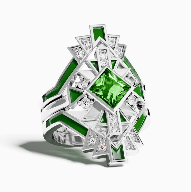 Chief's Crown Ring - Emerald - Serene Western