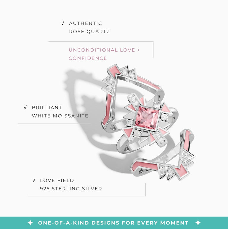 Chief's Crown Ring - Rose Quartz - Serene Western