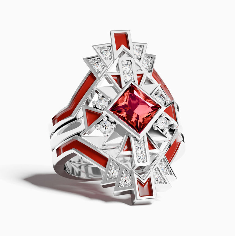 Chief's Crown Ring - Ruby - Serene Western