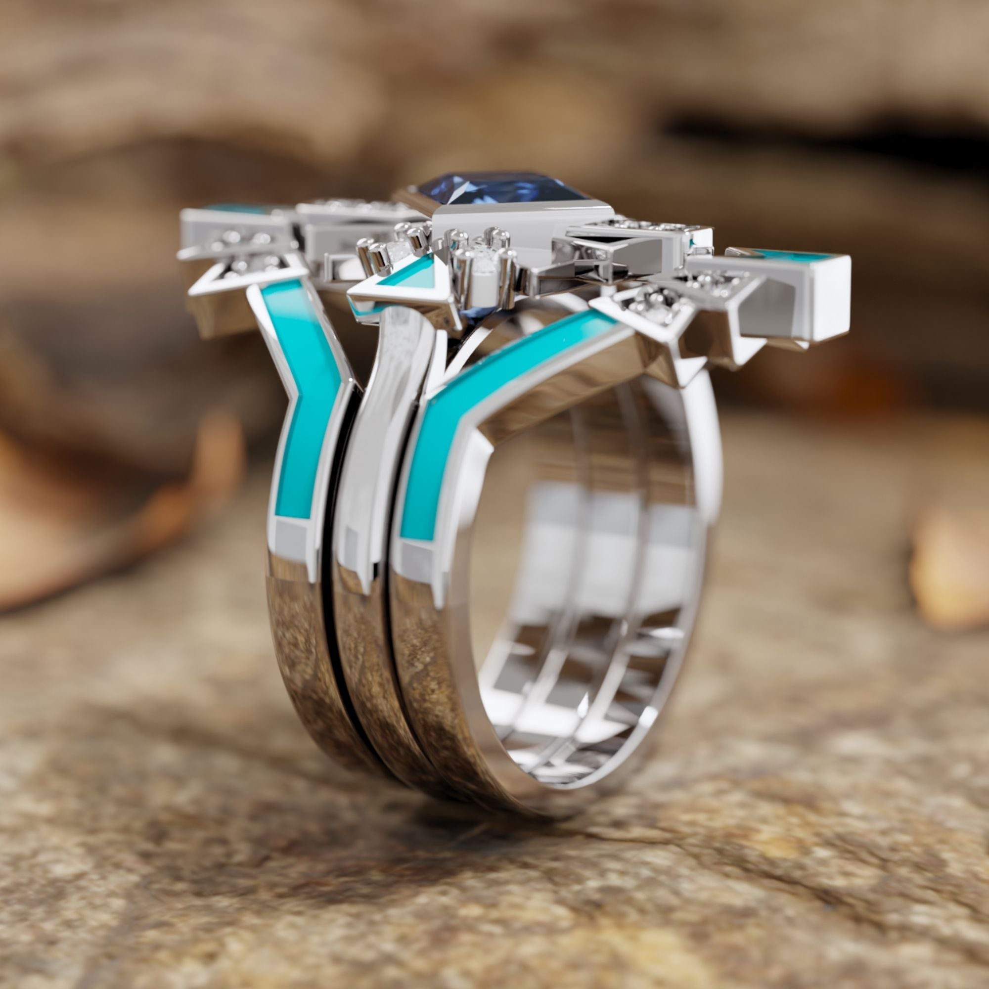 Chief's Crown Ring - Sapphire - Serene Western