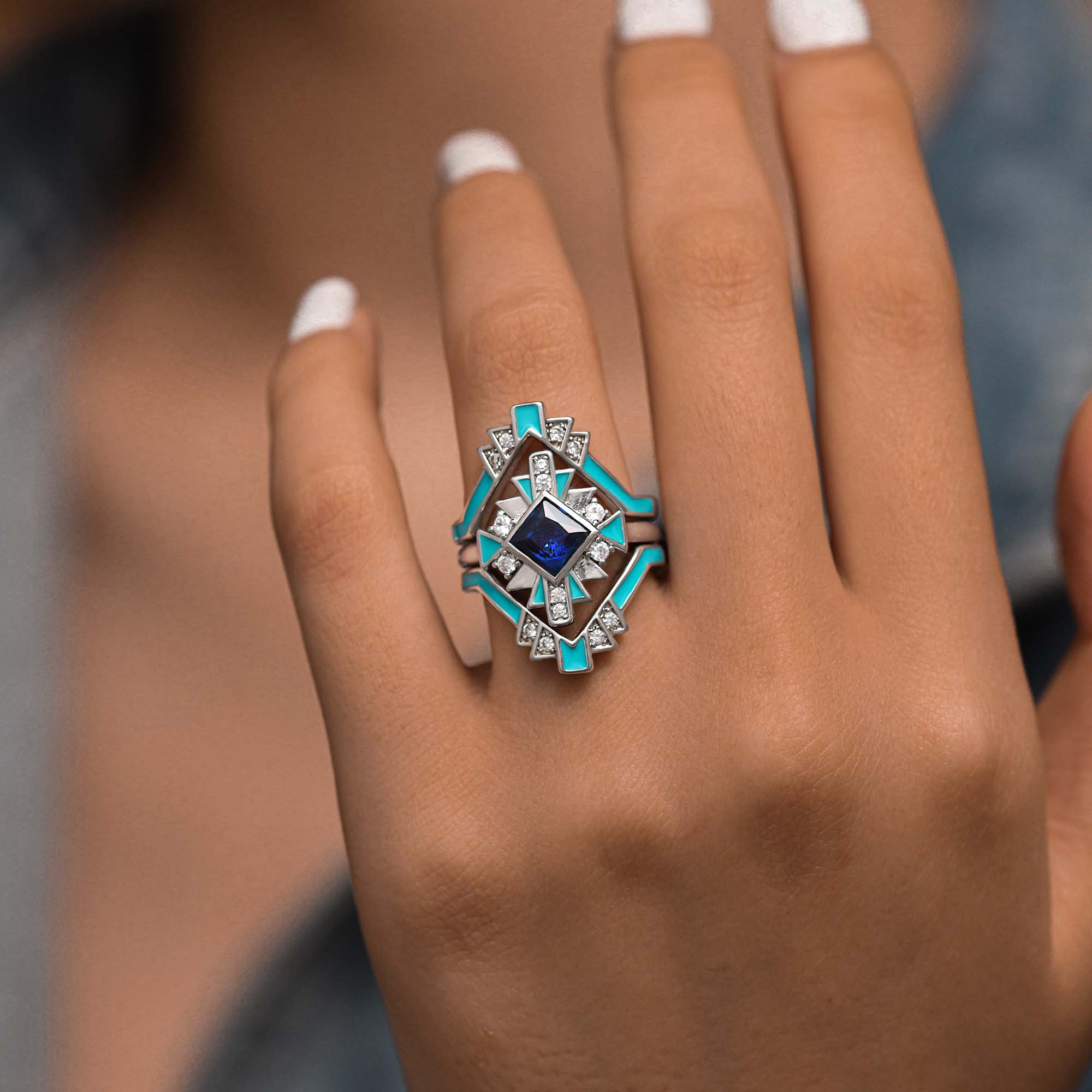 Chief's Crown Ring - Sapphire - Serene Western