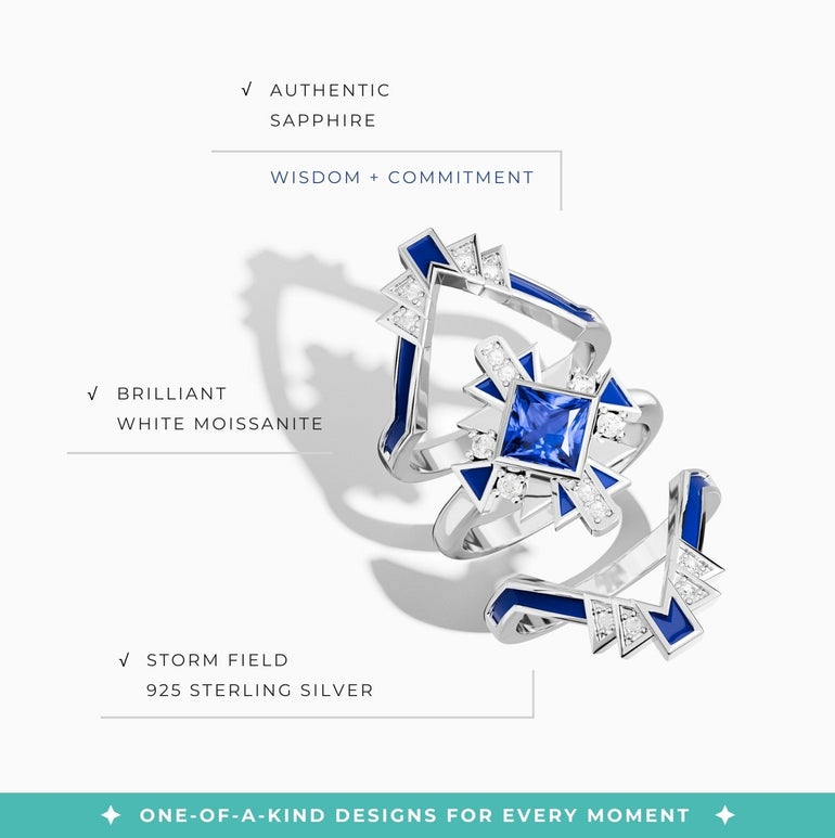 Chief's Crown Ring - Sapphire - Serene Western
