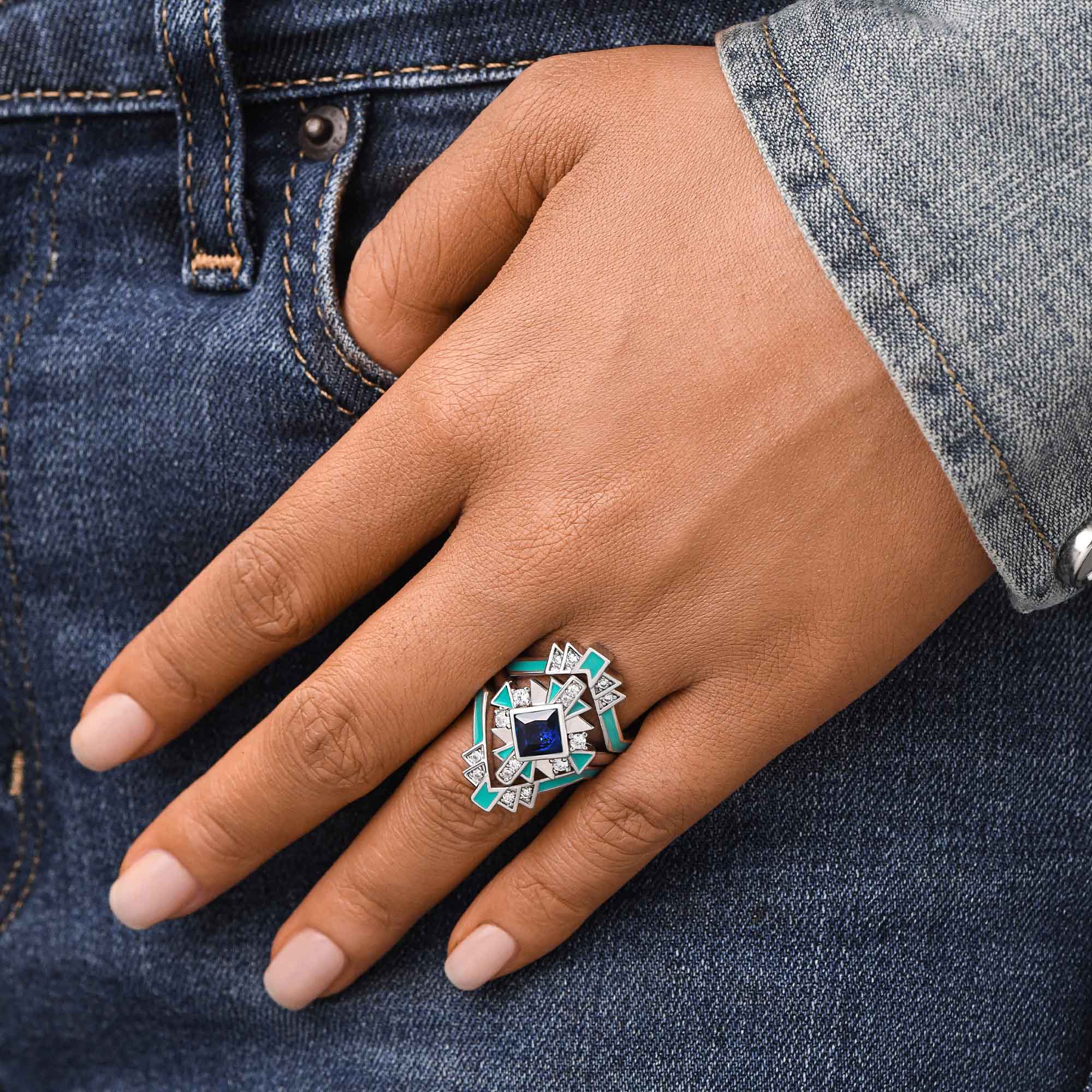 Chief's Crown Ring - Sapphire - Serene Western