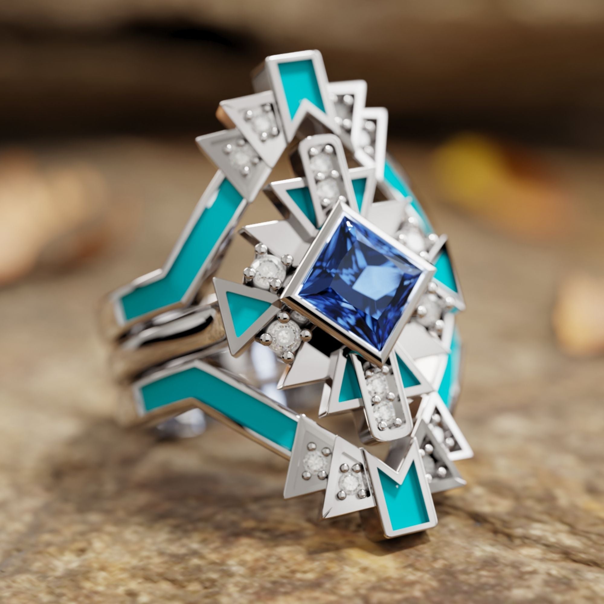 Chief's Crown Ring - Sapphire - Serene Western