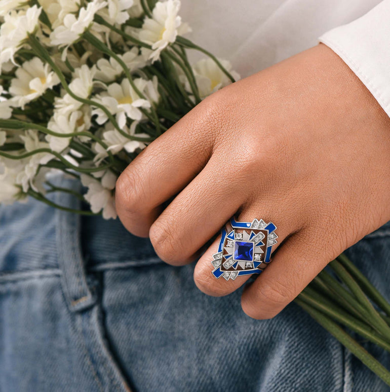 Chief's Crown Ring - Sapphire - Serene Western