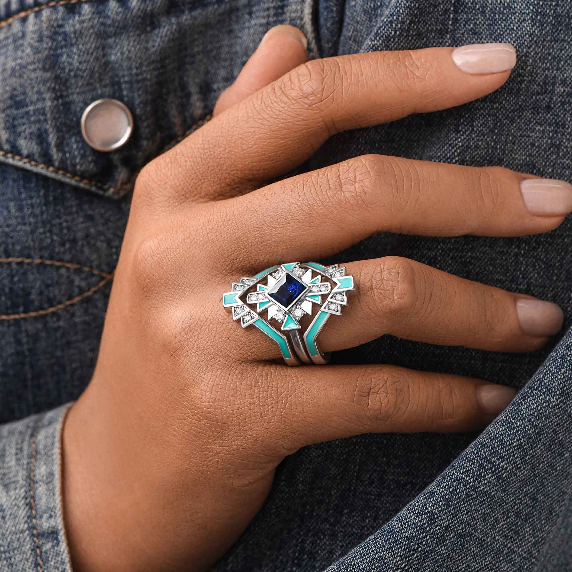 Chief's Crown Ring - Sapphire - Serene Western