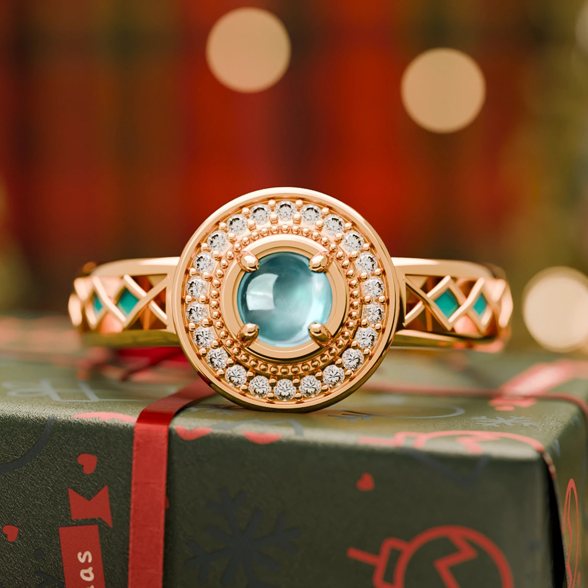 Competitive Spirit Ring - Aquamarine - Serene Western