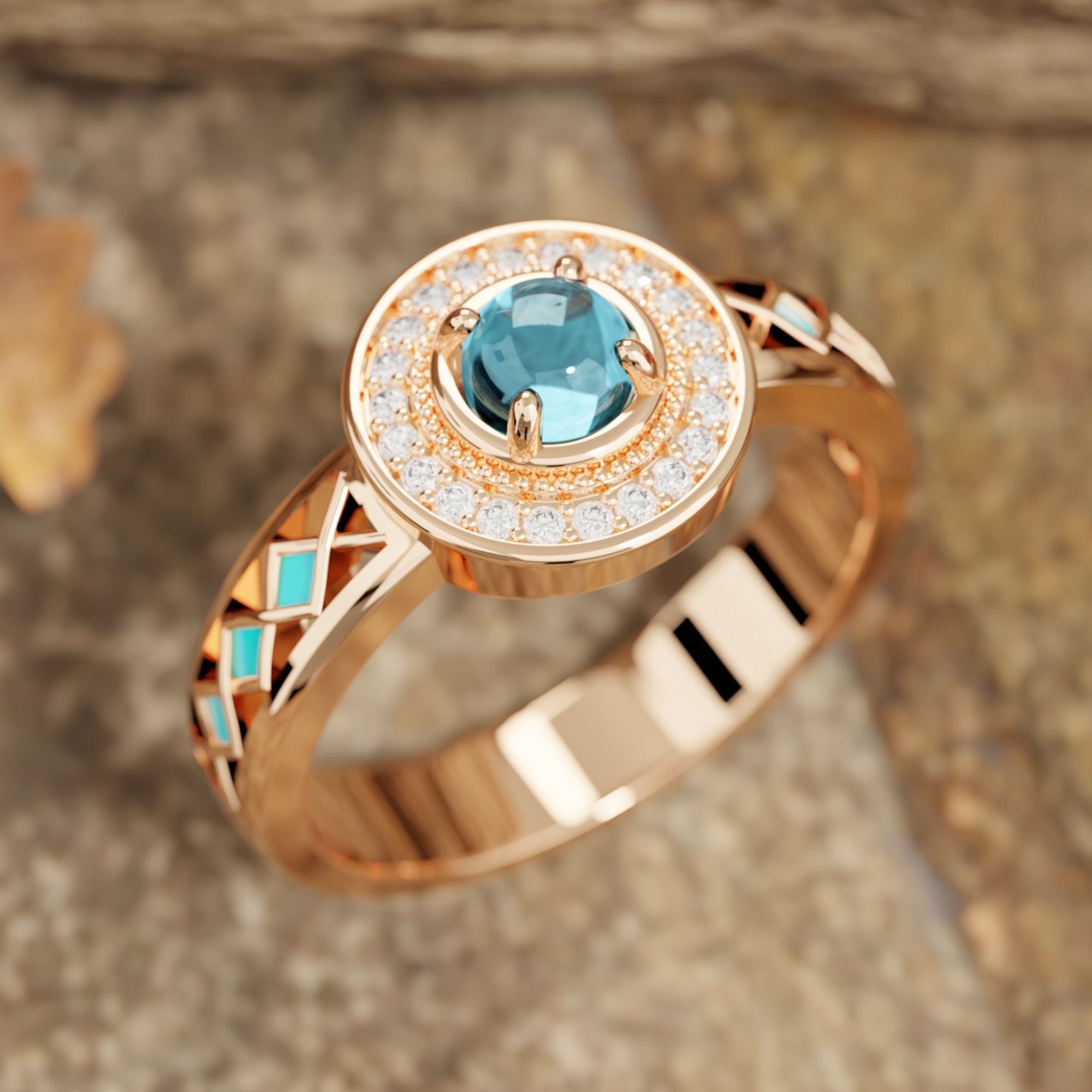 Competitive Spirit Ring - Aquamarine - Serene Western