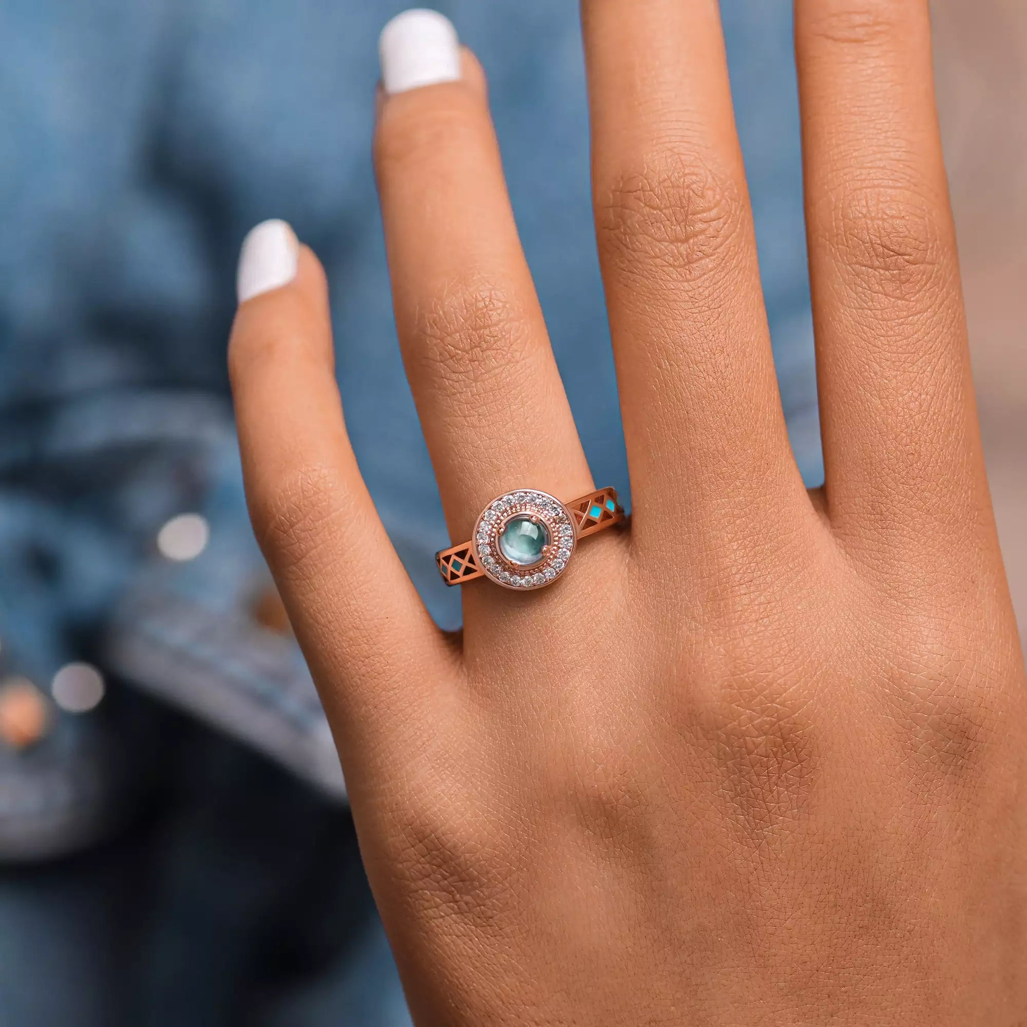 Competitive Spirit Ring - Aquamarine - Serene Western