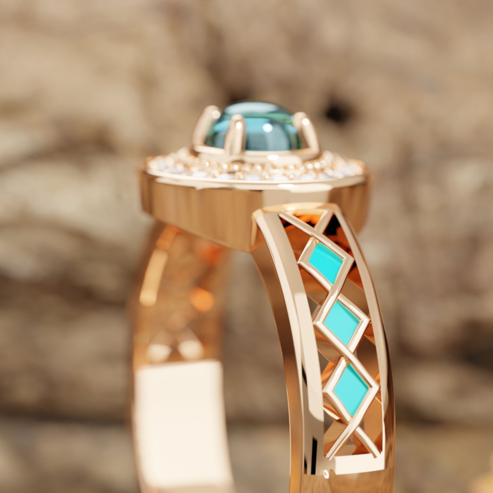 Competitive Spirit Ring - Aquamarine - Serene Western