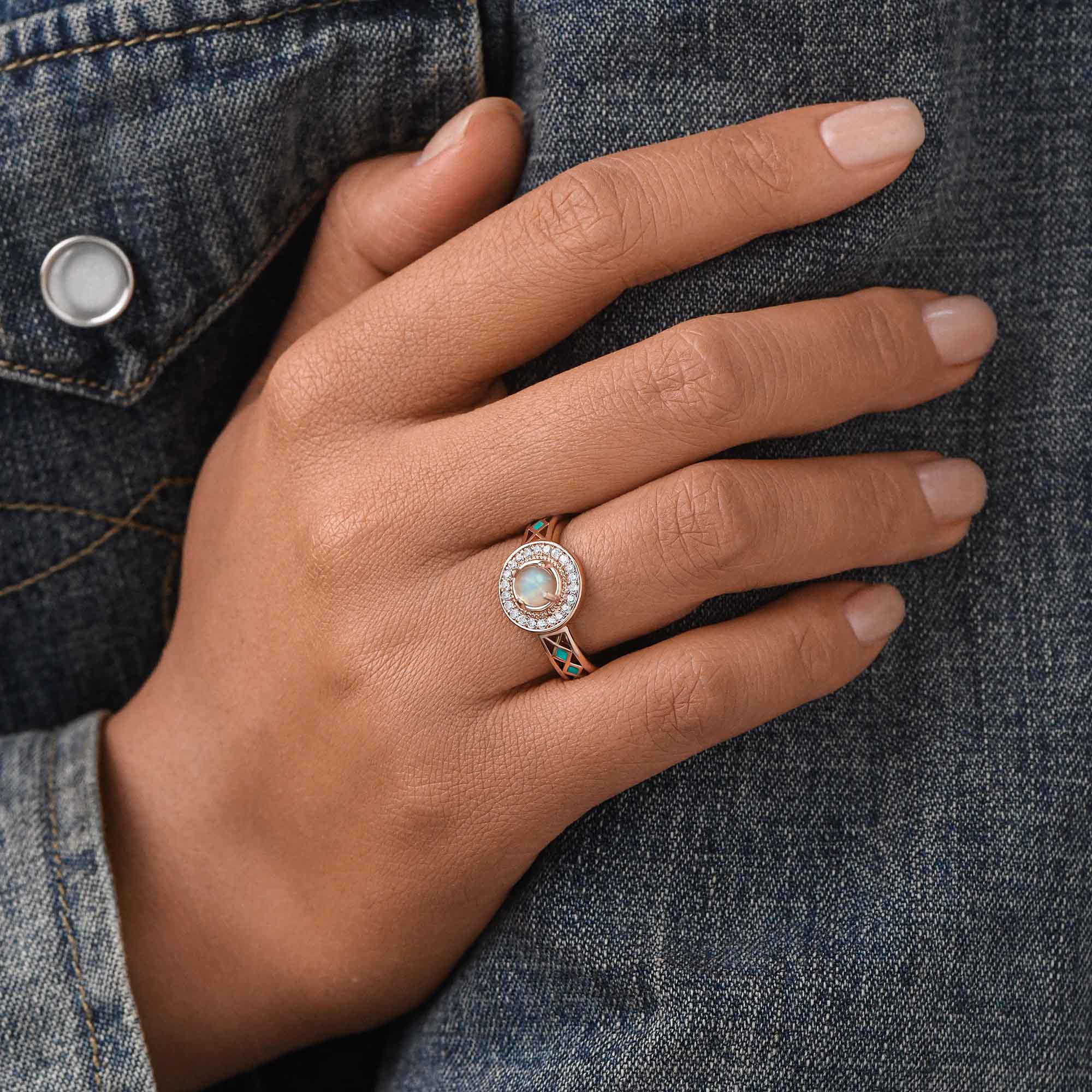 Competitive Spirit Ring - Moonstone - Serene Western