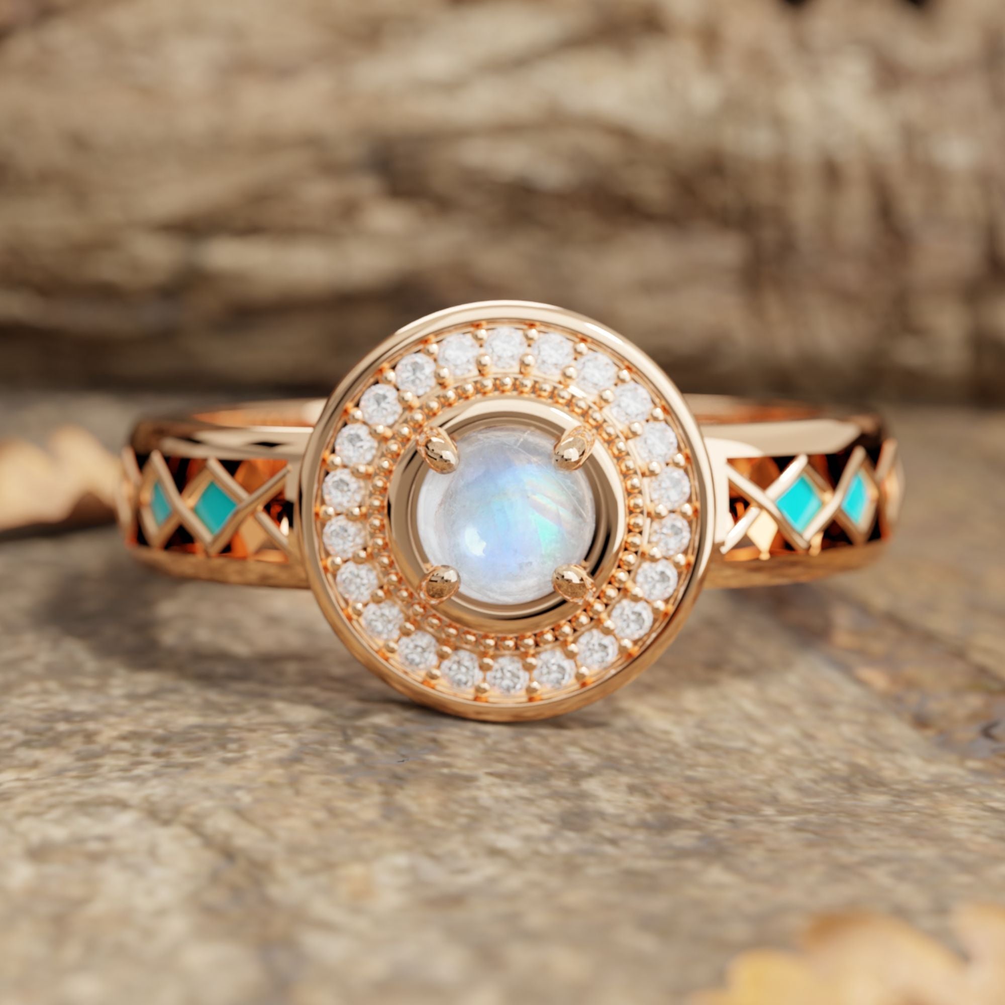 Competitive Spirit Ring - Moonstone - Serene Western