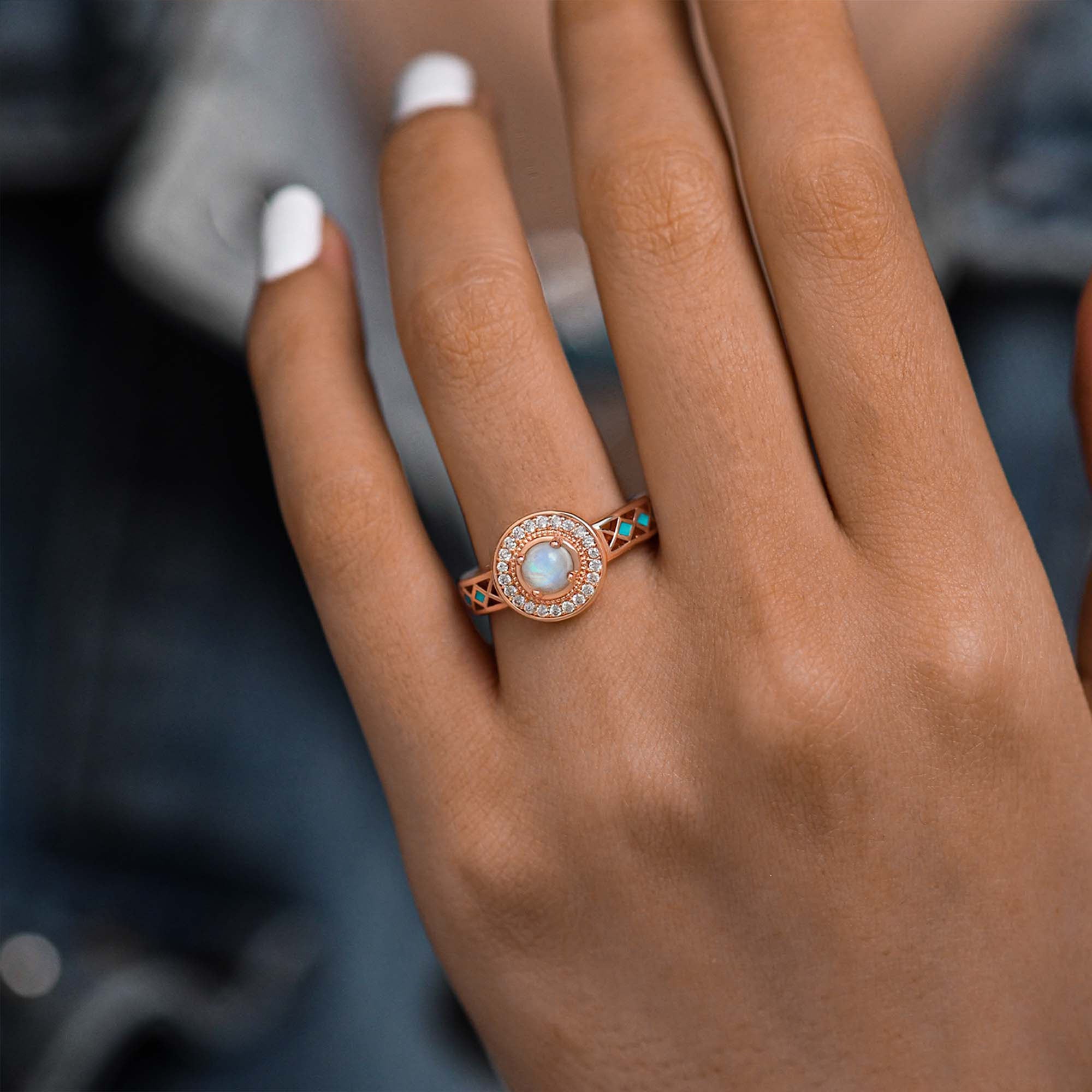 Competitive Spirit Ring - Moonstone - Serene Western