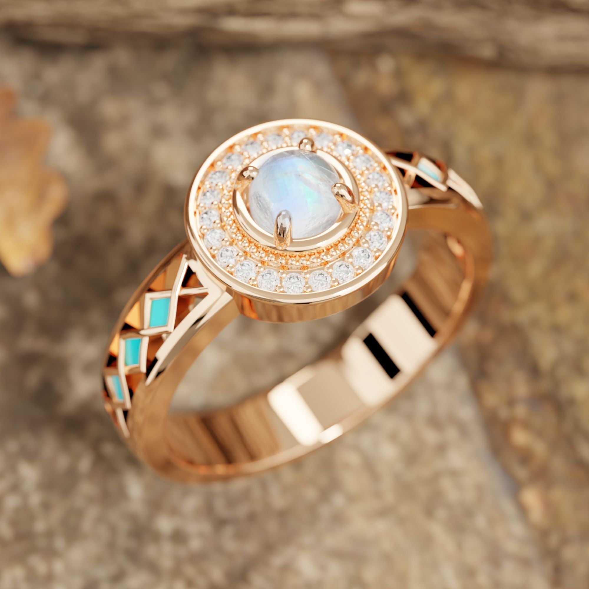 Competitive Spirit Ring - Moonstone - Serene Western