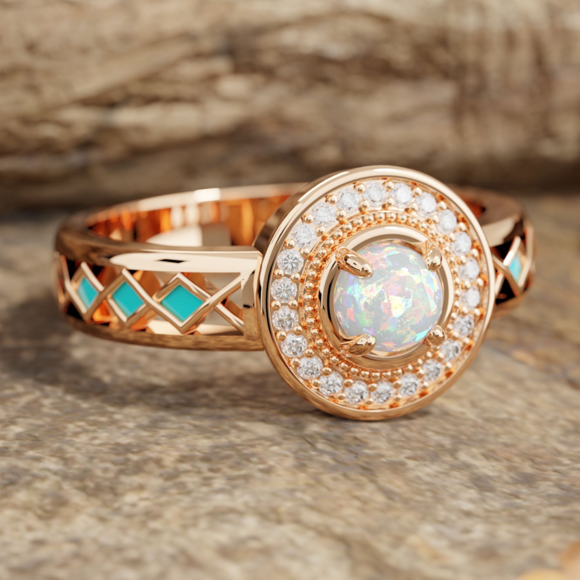 Competitive Spirit Ring - Opal - Serene Western