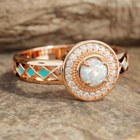 Competitive Spirit Ring - Opal