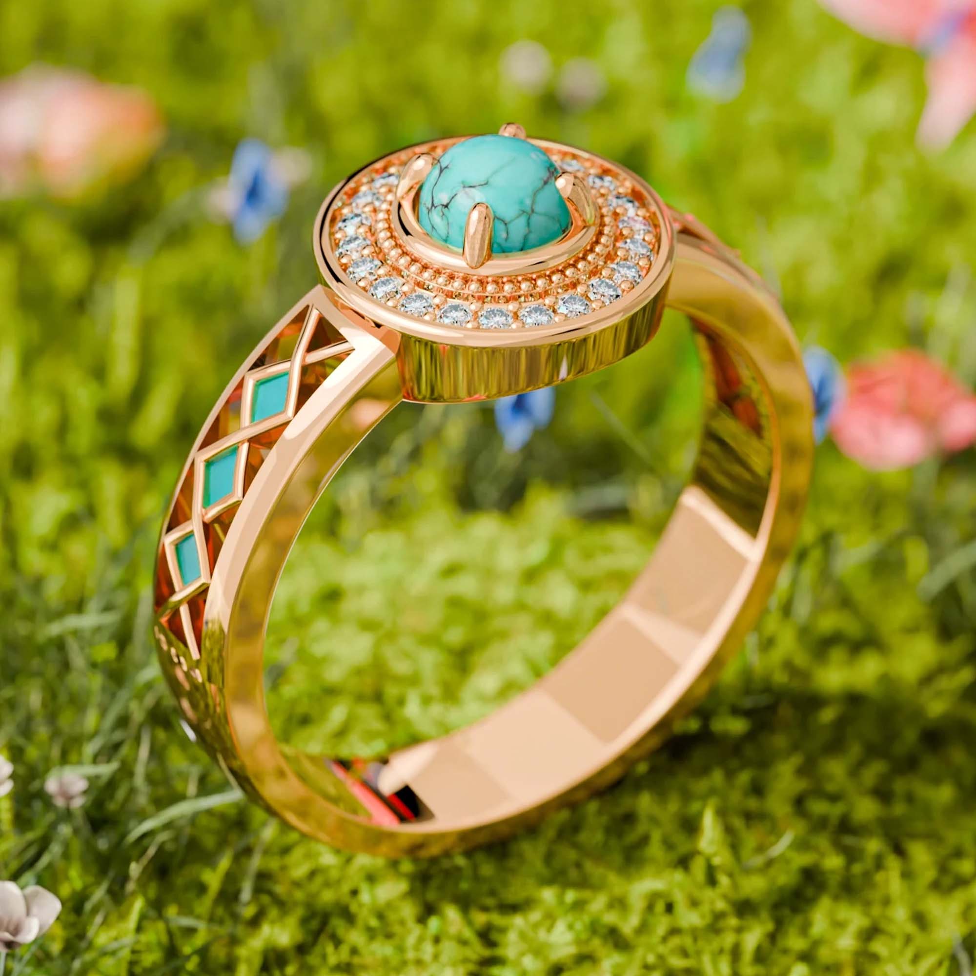 Competitive Spirit Ring - Turquoise - Serene Western