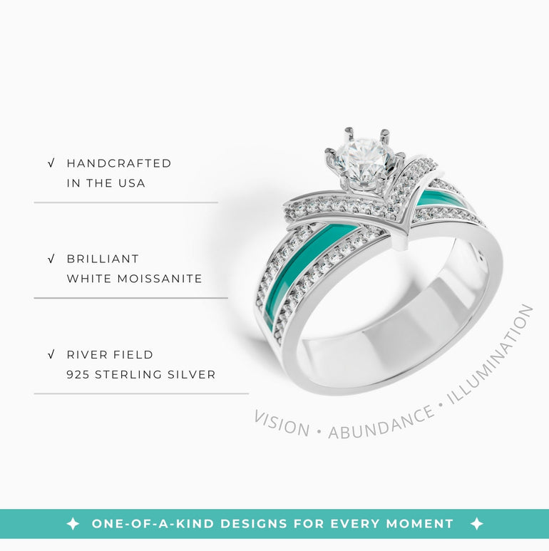 Crowned Noble Ring - Moissanite - Serene Western