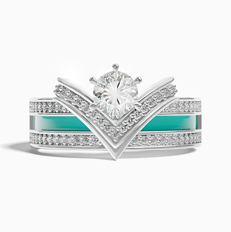 Crowned Noble Ring - Moissanite - Serene Western