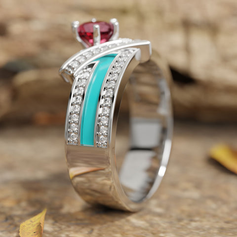 Crowned Noble Ring -  Ruby