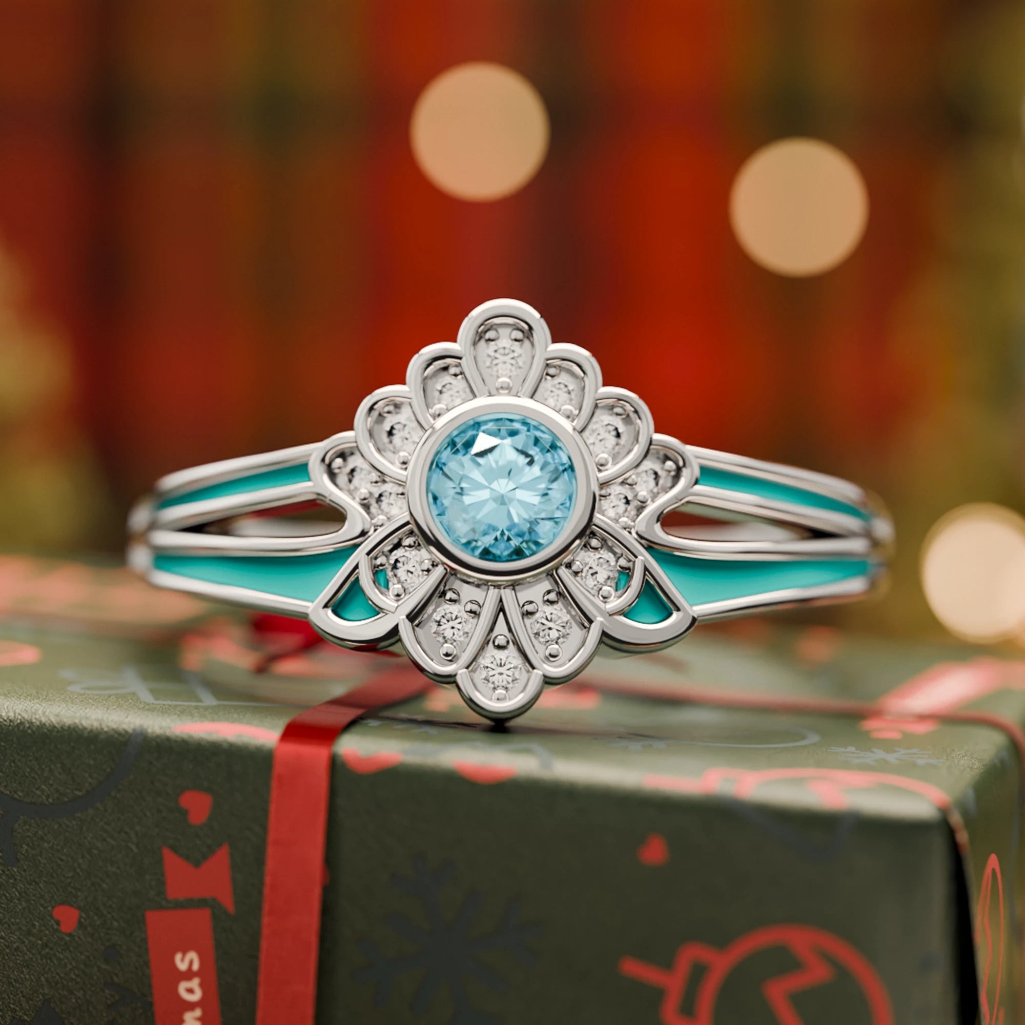 Desert Bloom Ring - Aquamarine - Serene Western