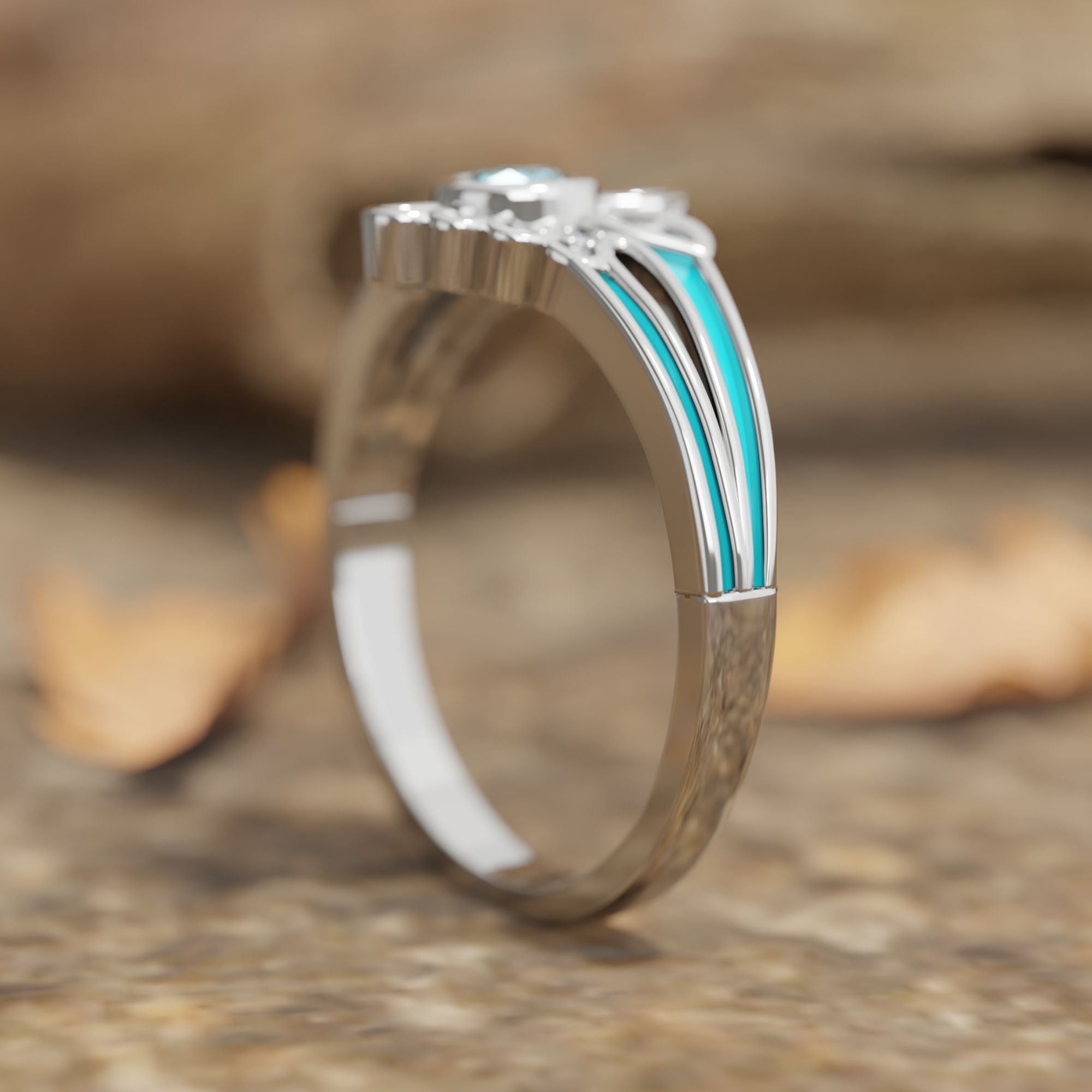 Desert Bloom Ring - Aquamarine - Serene Western