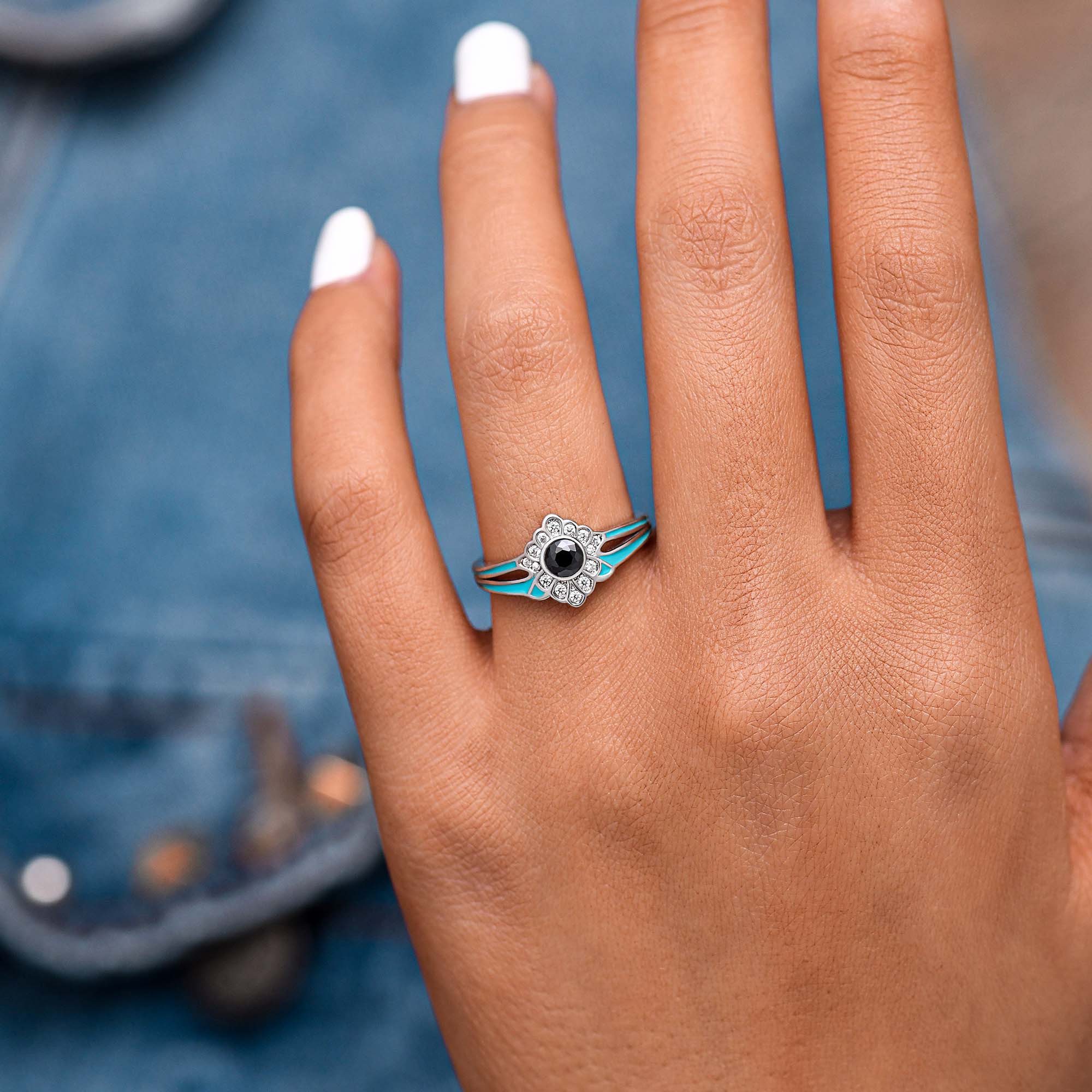 Desert Bloom Ring - Black Onyx - Serene Western