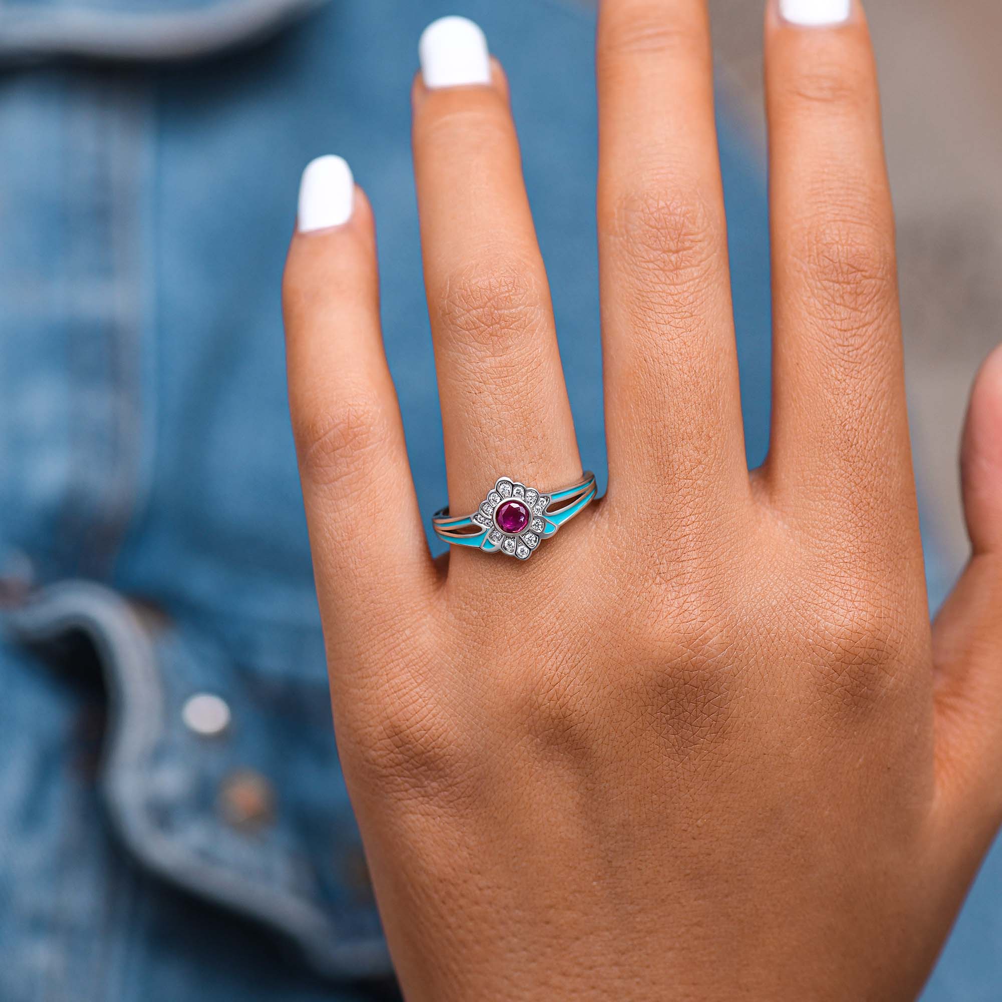 Desert Bloom Ring - Ruby - Serene Western