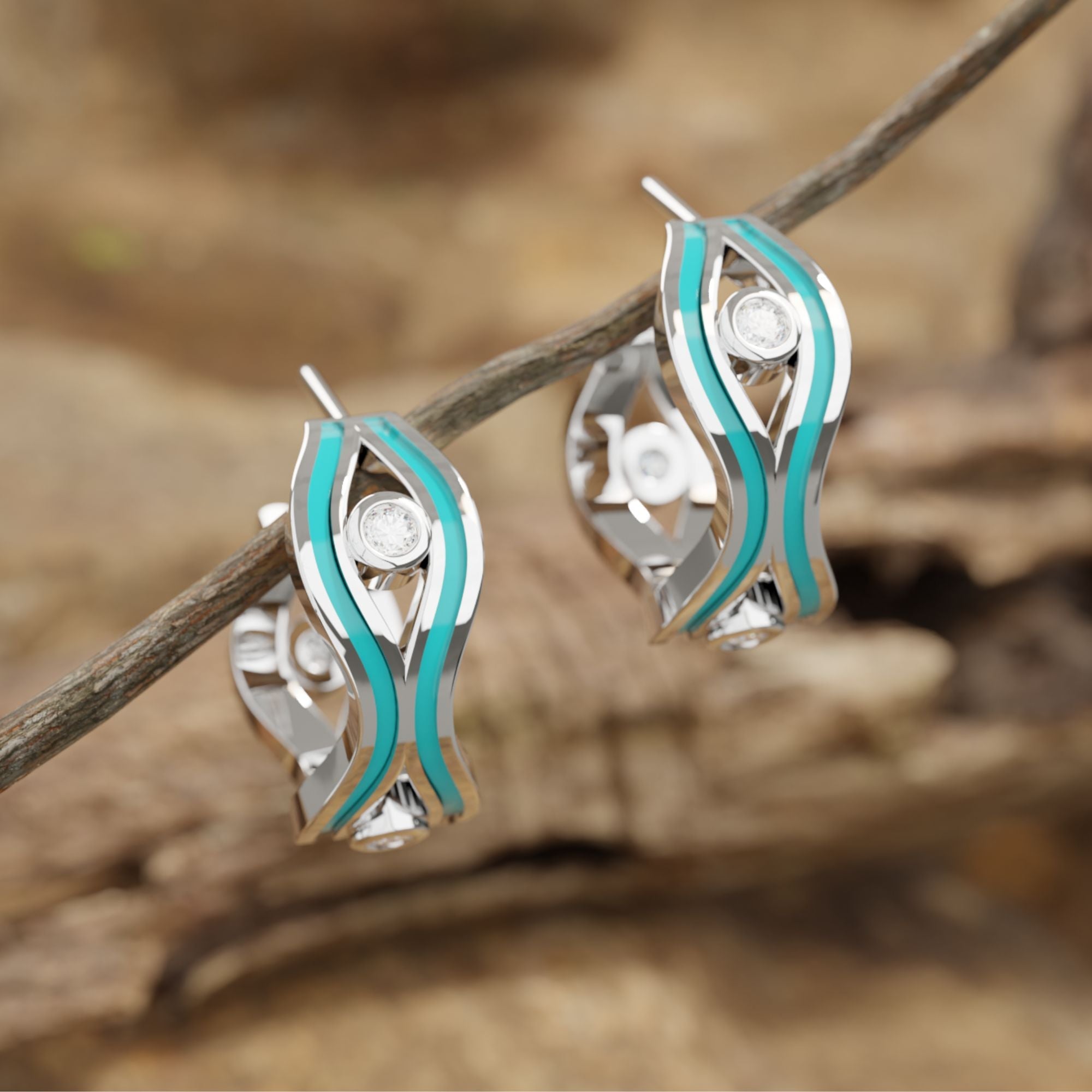 Desert Stream Earrings - Serene Western