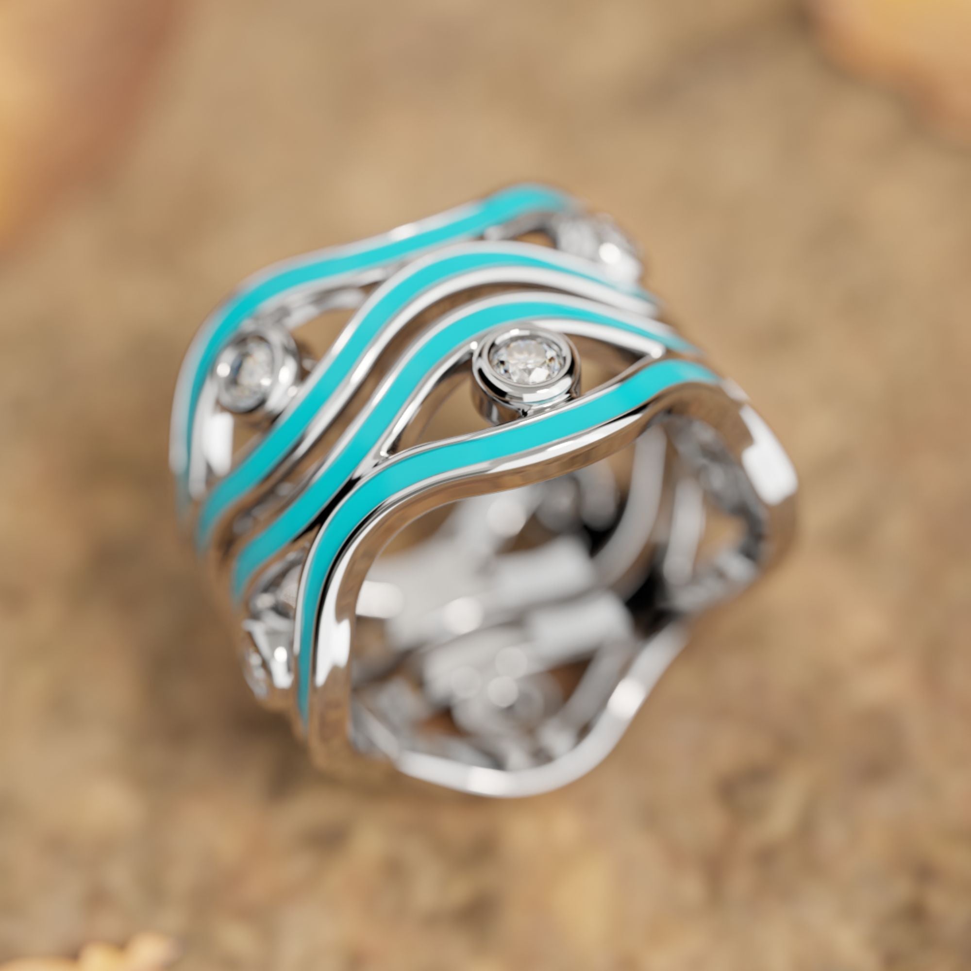 Desert Stream Ring - Serene Western