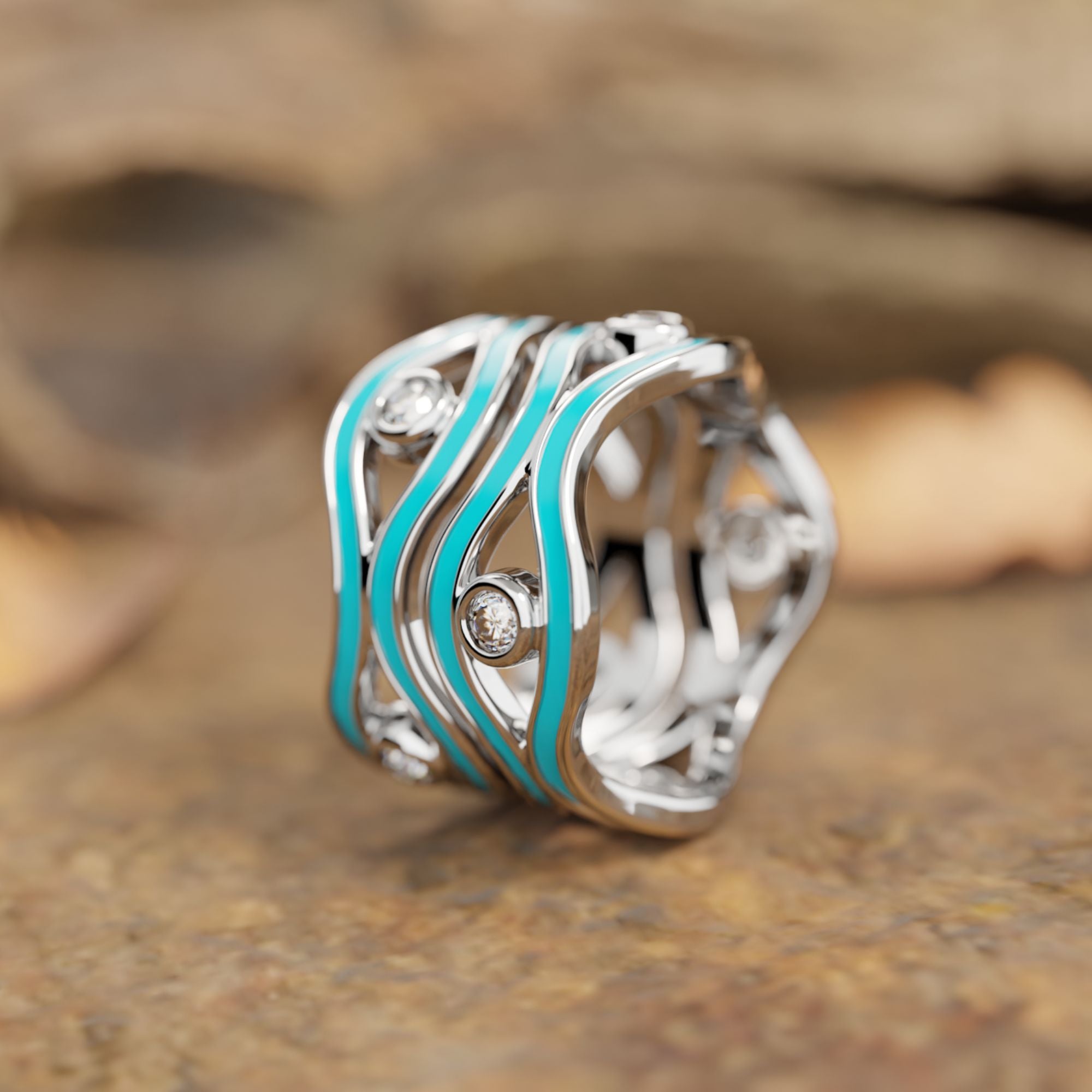 Desert Stream Ring - Serene Western