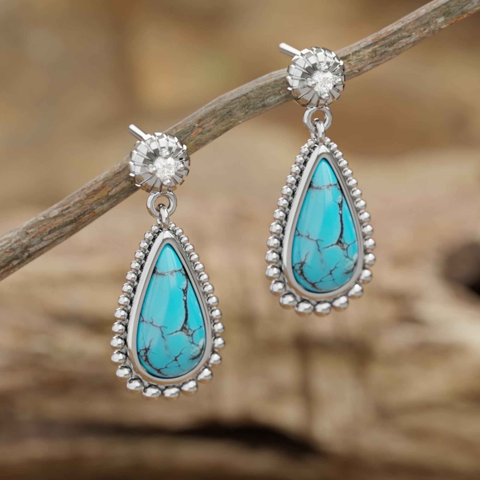 Desert Teardrop Earrings - Serene Western