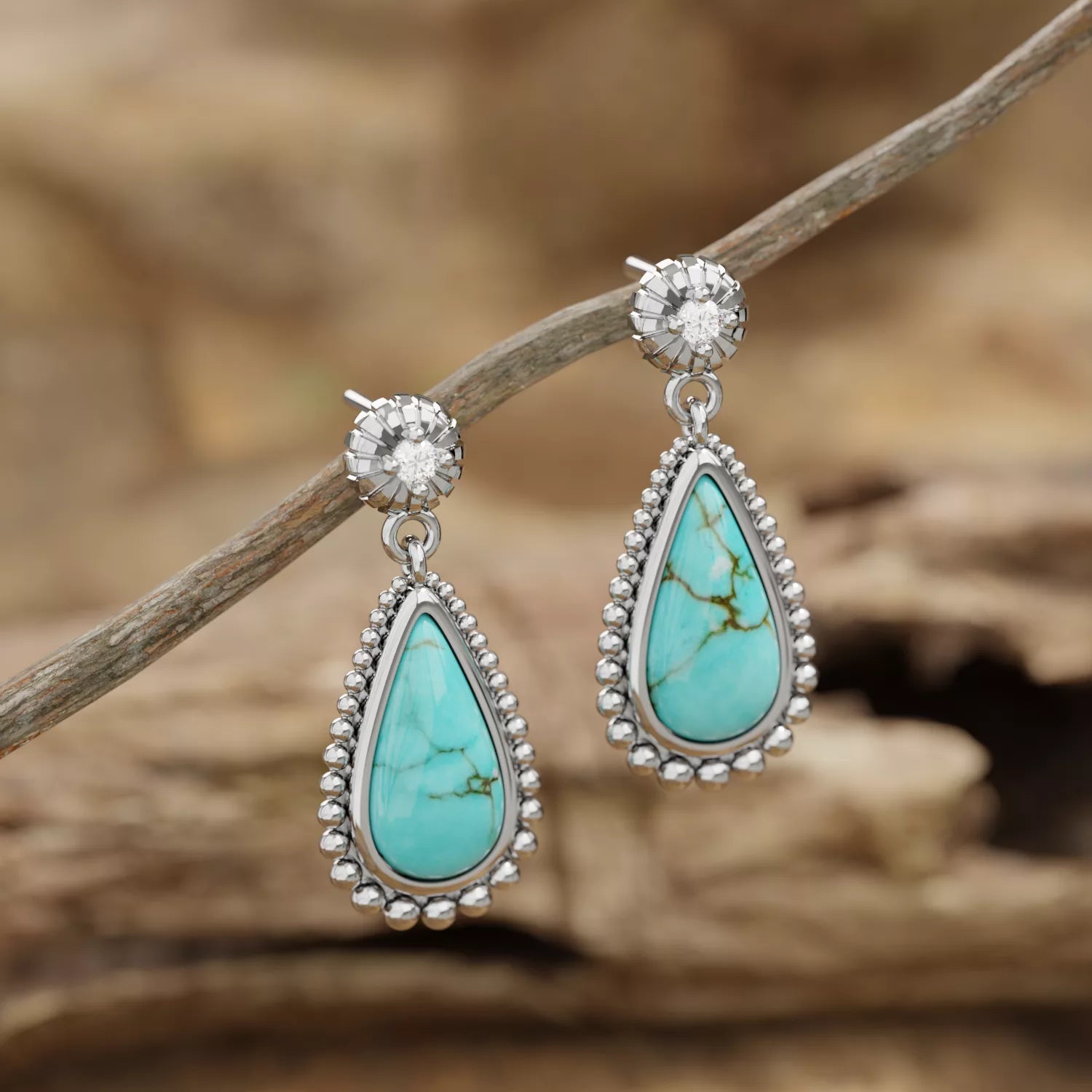 Desert Teardrop Earrings - Serene Western