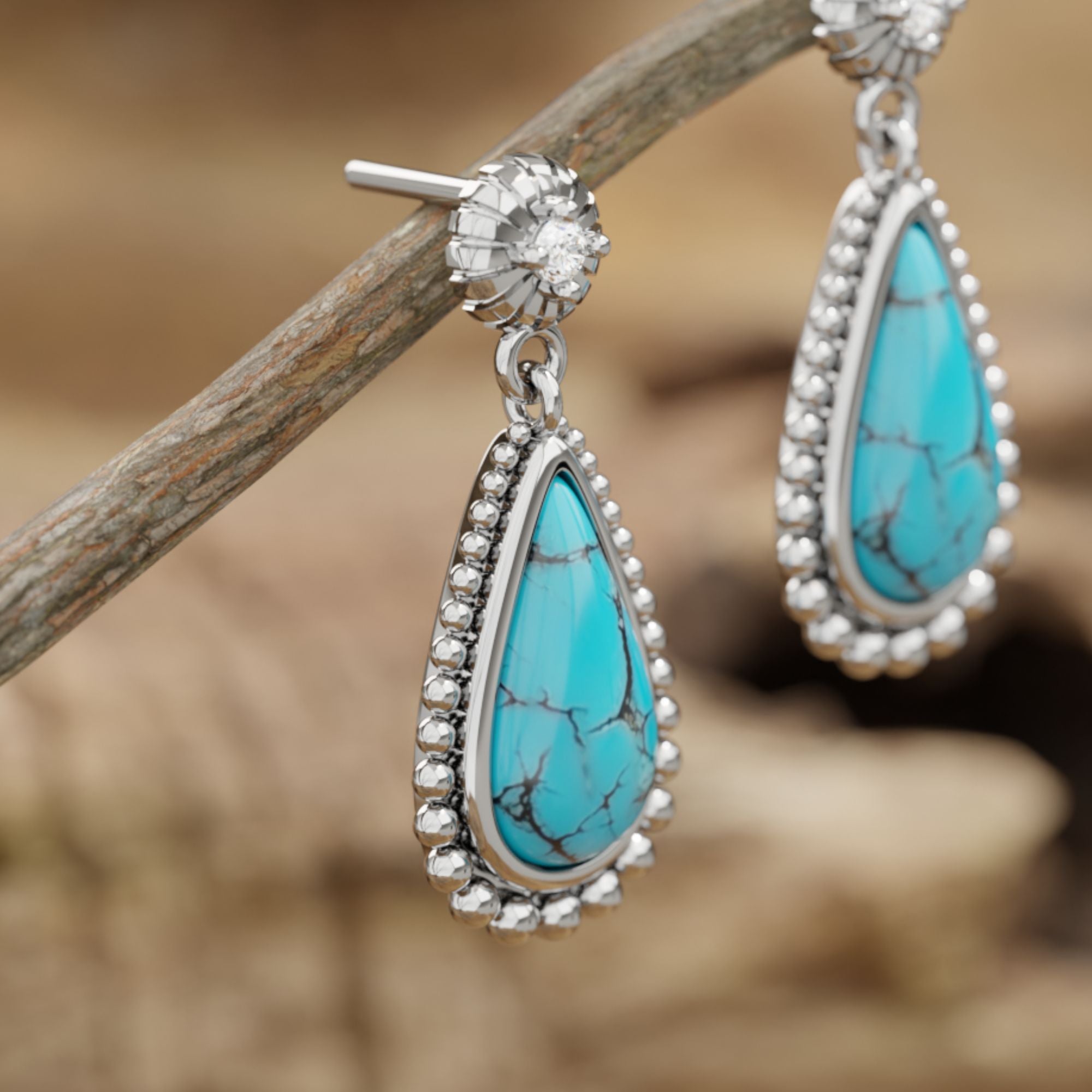 Desert Teardrop Earrings - Serene Western