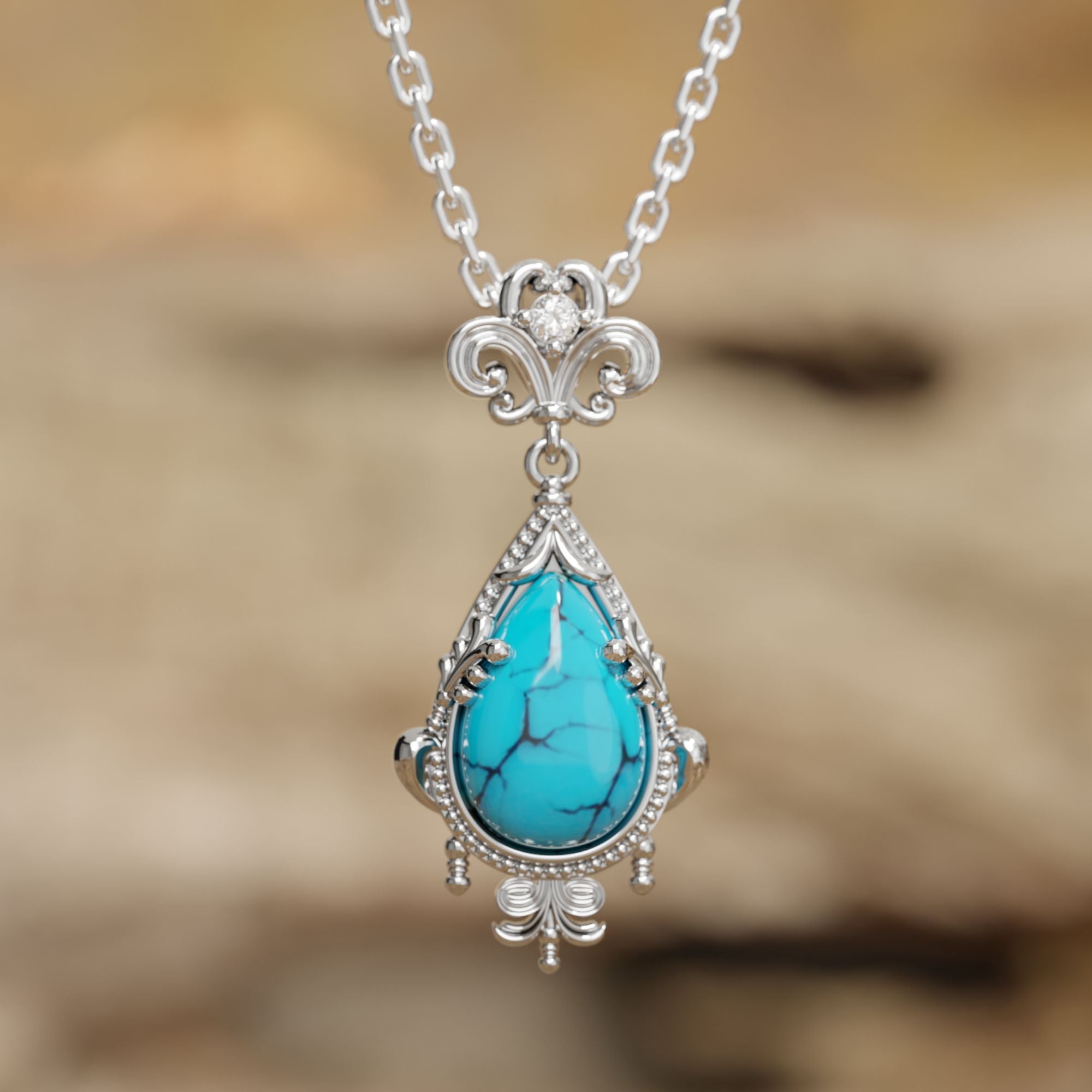 Desert Teardrop Necklace - Serene Western