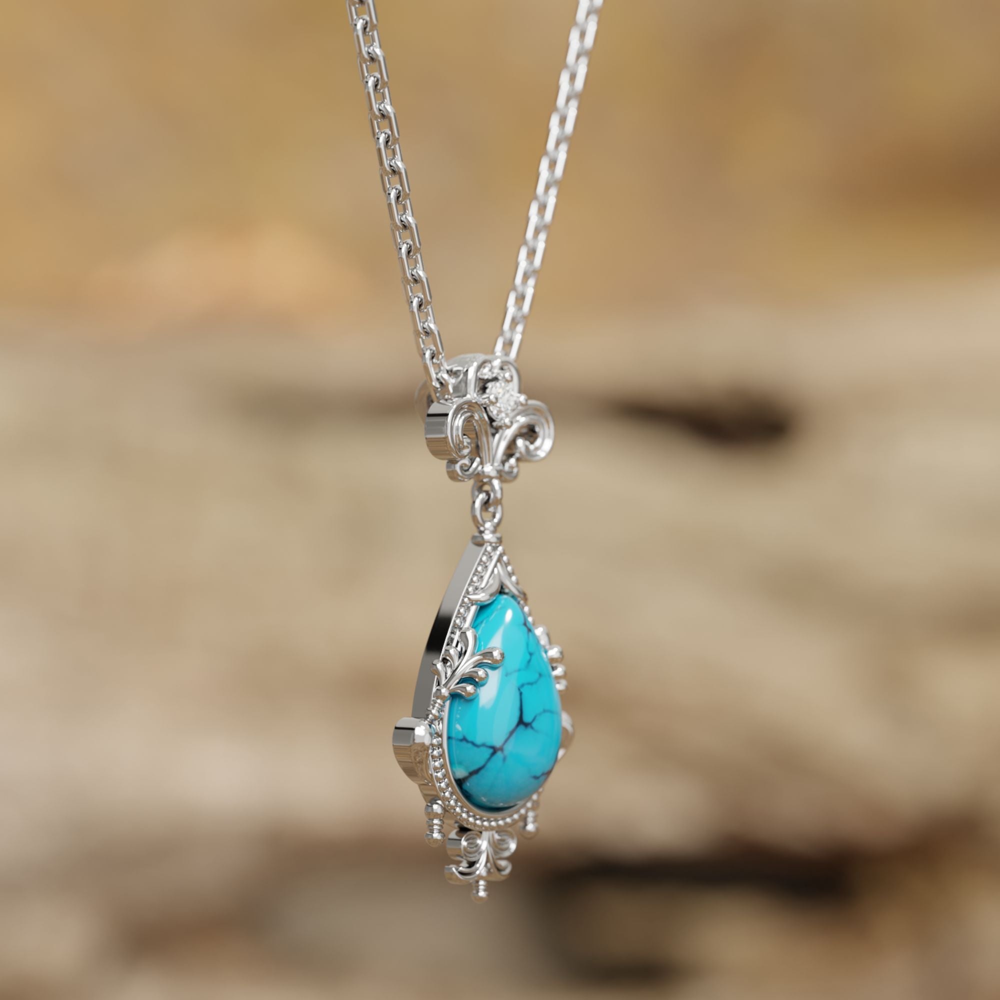 Desert Teardrop Necklace - Serene Western