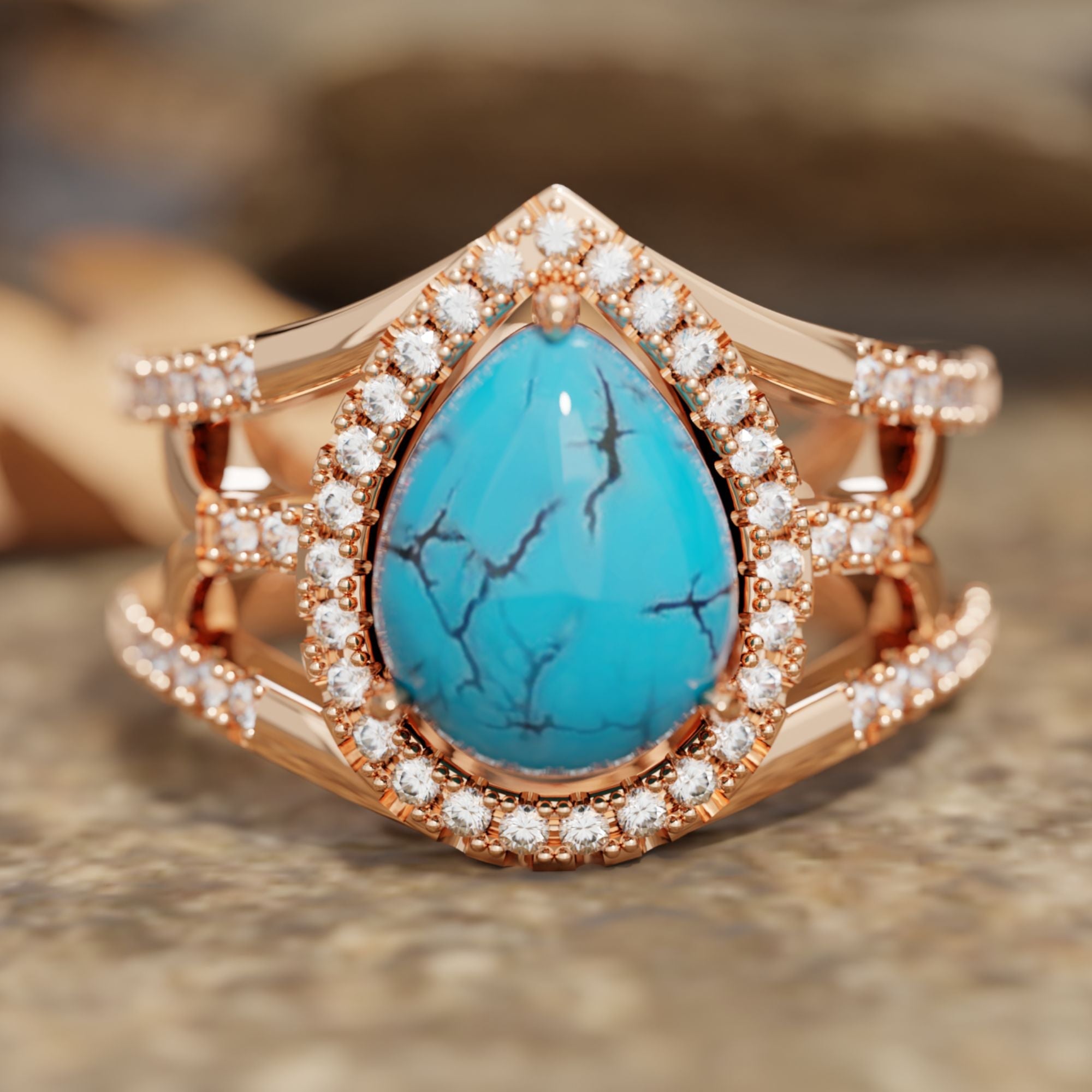 Desert Teardrop Ring - Serene Western