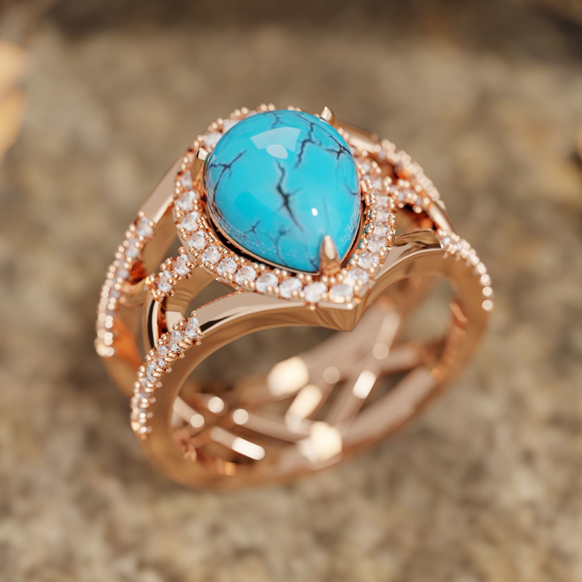 Desert Teardrop Ring - Serene Western