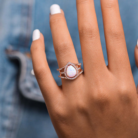 Desert Teardrop Ring - Opal