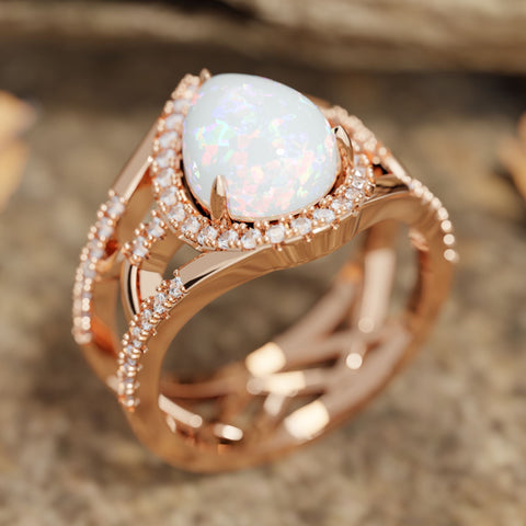 Desert Teardrop Ring - Opal