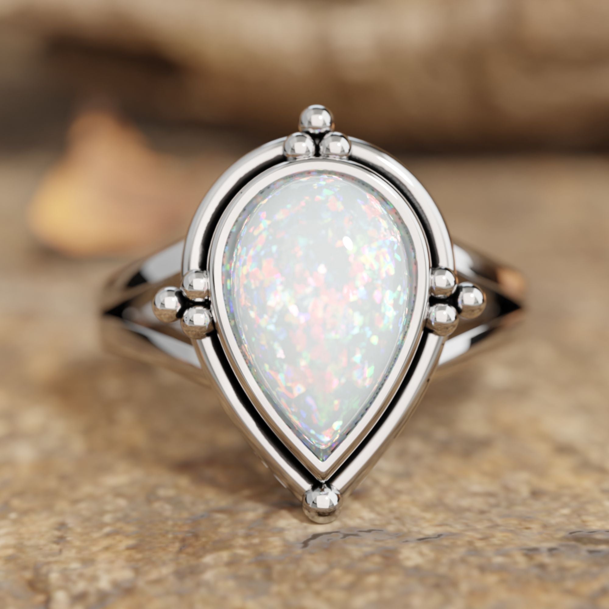 Desert Tears Ring - Opal - Serene Western