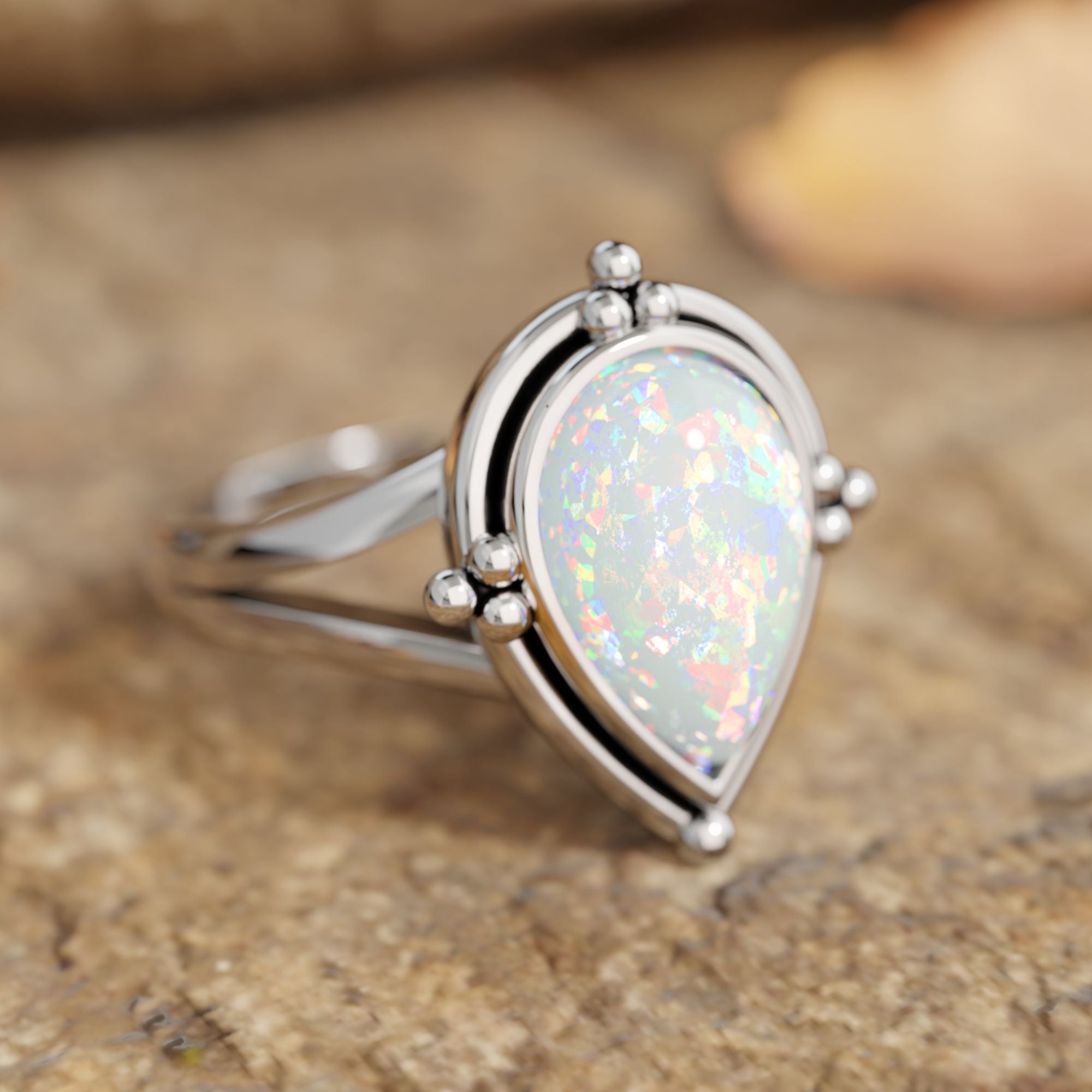 Desert Tears Ring - Opal - Serene Western